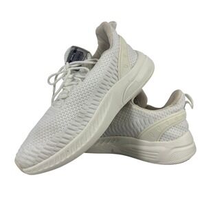 Feethit Travel White Knit Running Sneakers Lightweight Athletic Shoes‎ Size 8